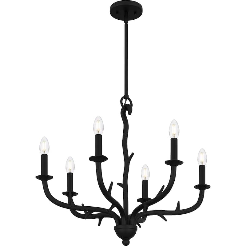 Oakley 6-Light Earth Black Chandelier