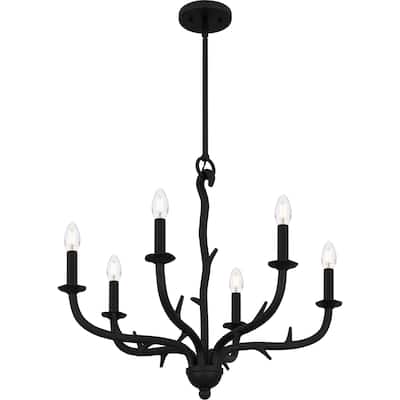 Oakley 6-Light Earth Black Chandelier
