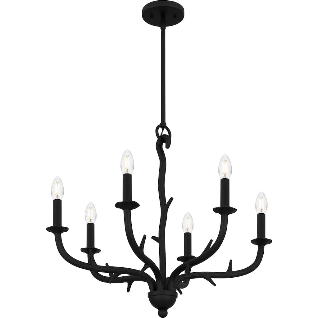 Oakley 6-Light Earth Black Chandelier