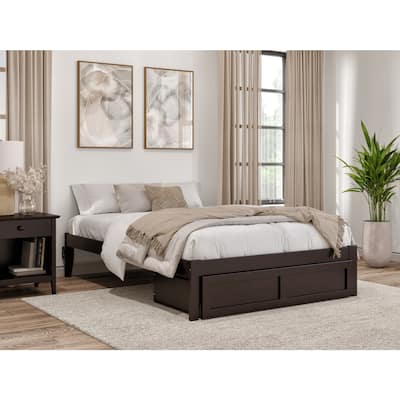 Full Size Bed with Storage Drawer - Classic Comfort Espresso Finish