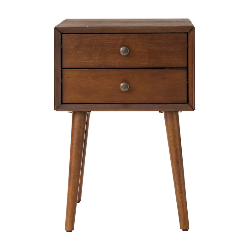 Nightstand with 2-Drawers, Small Side End Table with Storage