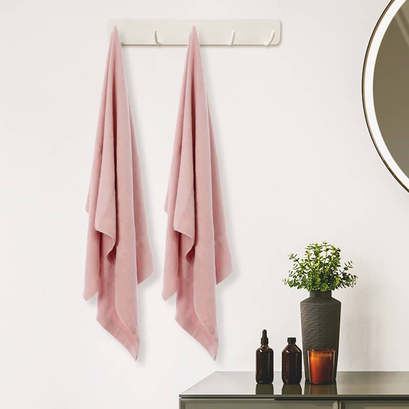 Cotton 2 Pack Bath Towels, Highly Absorbent Quick Dry and Lightweight Towels for Bathroom, Hotel, Gym 28" x 56"