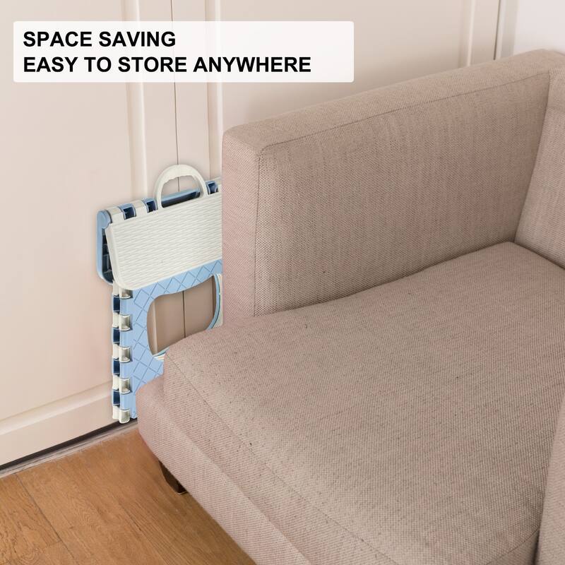 8" Folding Step Stool for Bathroom 165 lbs Capacity Indoors/Outdoors - 9.8 x 7.3 x 7.9inch