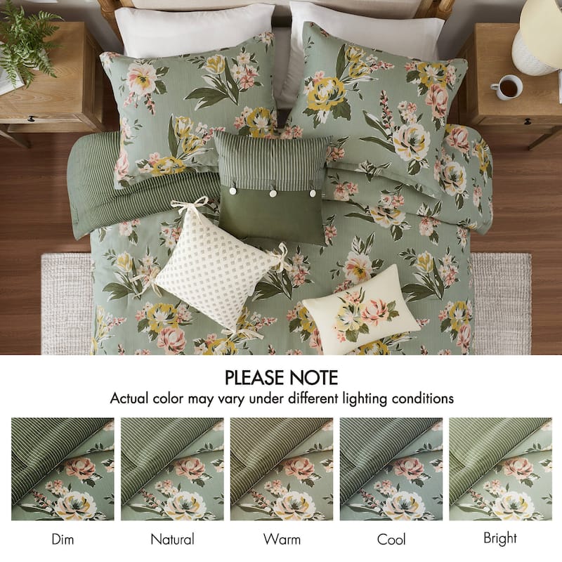 Madison Park Salara 7 Piece Vintage Floral Comforter Set