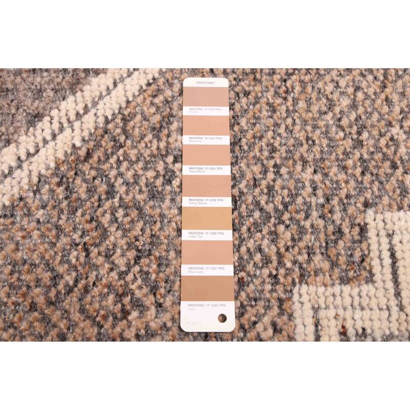 ECARPETGALLERY Hand-knotted Tangier Brown Wool Rug - 8'3 x 9'10