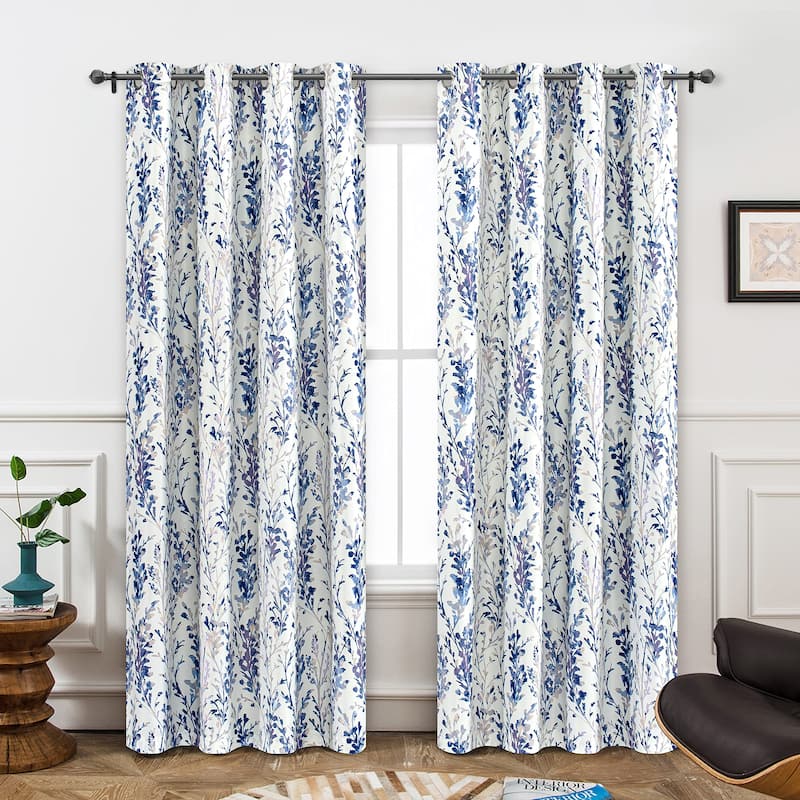 DriftAway Heather Curtain 84 Inches Long for Bedroom Blackout Thermal Insulated Curtain