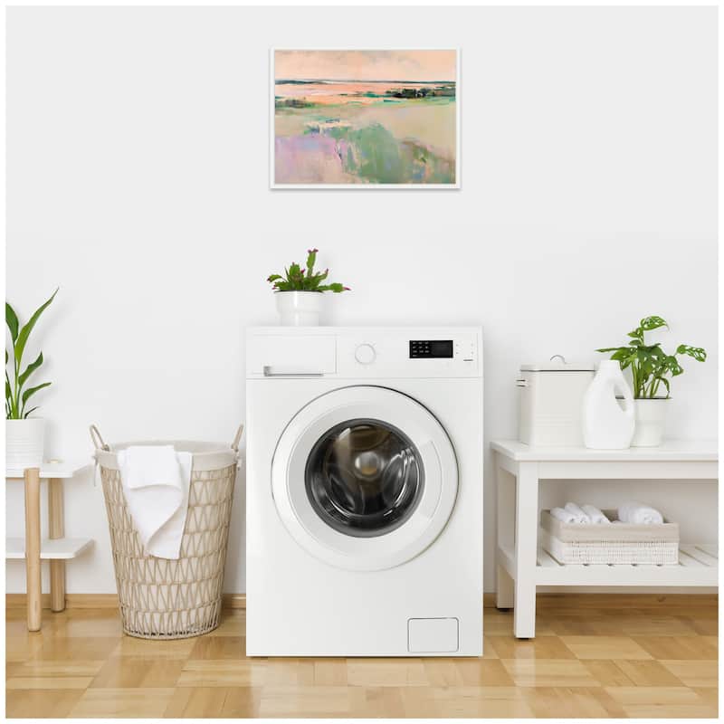 Kate and Laurel Sylvie Pastel Horizon III Framed Canvas by Amy Lighthall