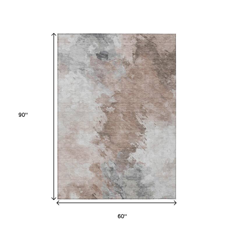 HomeRoots Abstract Transitional Rectangle Outdoor Rug