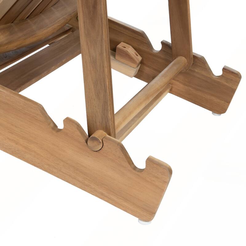 Rustic Acacia Wood Folding Adirondack Chair