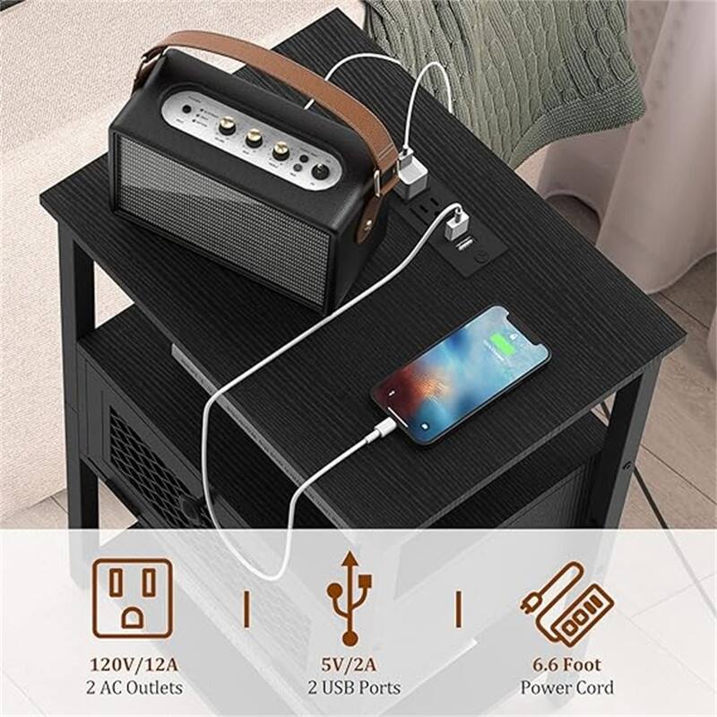 Nightstand with Charging Station