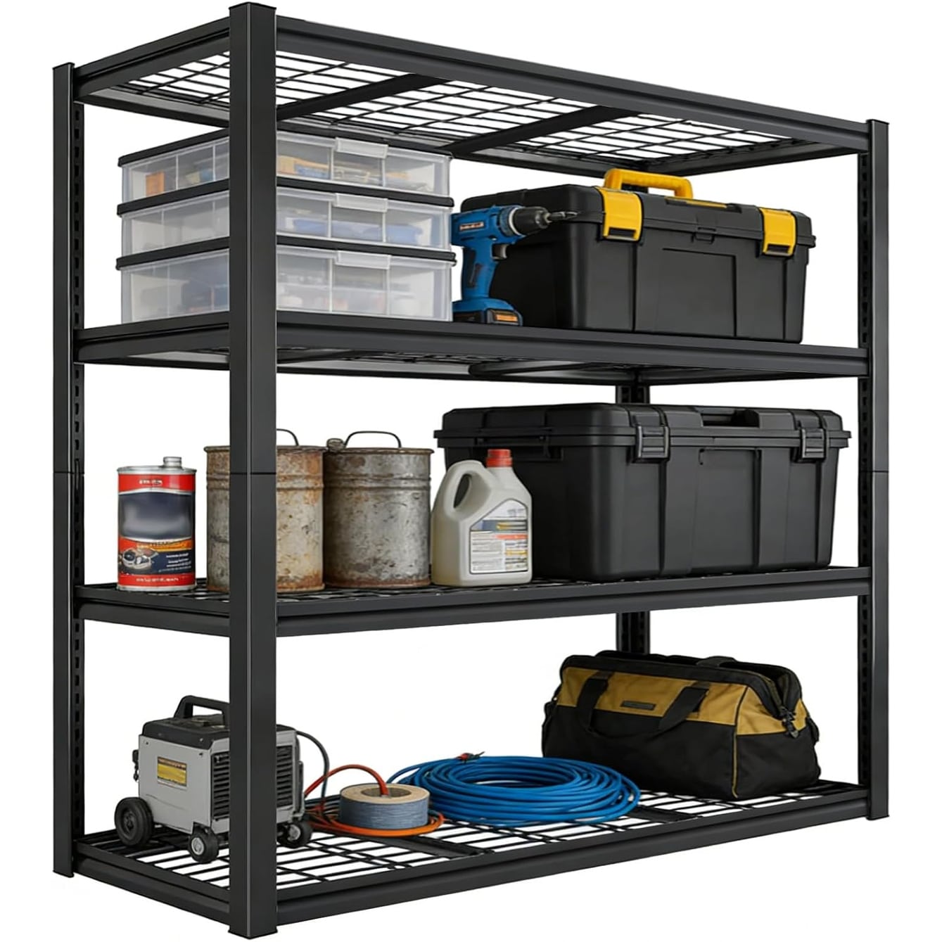 Garage Shelving Unit,5 Tier Storage Racks Shelving,Heavy Duty Metal Adjustable Shelves