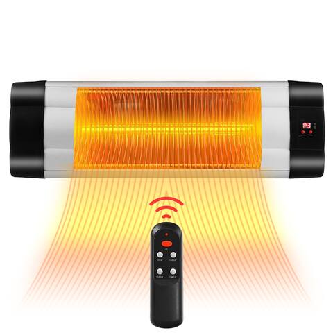 Costway 1500W Infrared Patio Heater Remote Control 24H Timer