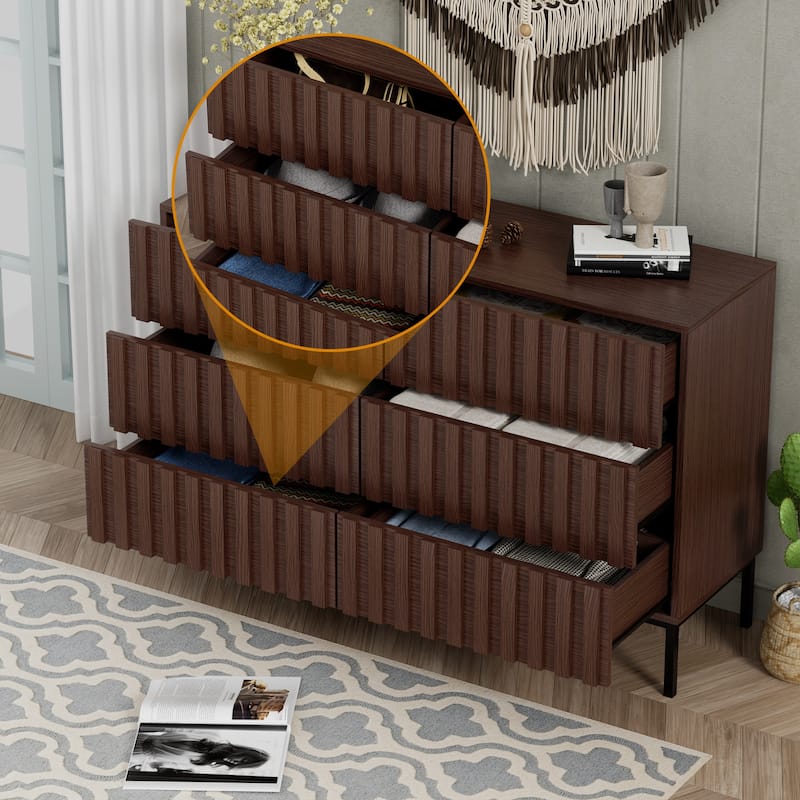 6 Drawers Chest Of Dresser Storage Tower Cabinet Bedroom Organizer