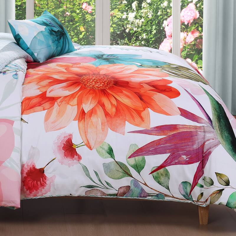 Bebejan Eden's Embrace 100% Cotton Sateen 5 Piece Reversible Comforter Set