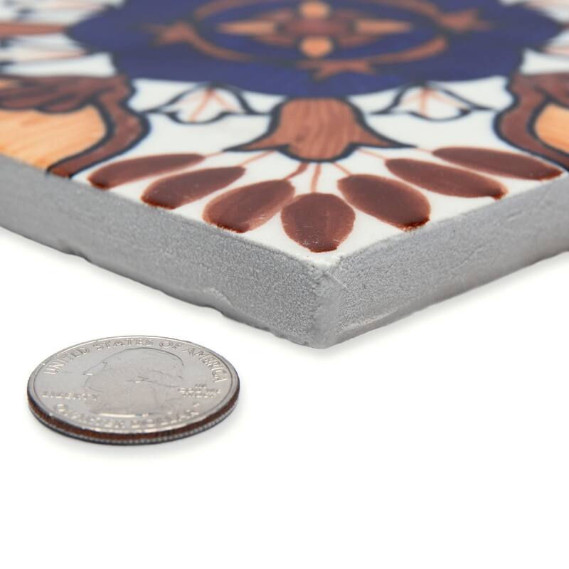 Merola Tile Provincial Deco Alhais 6" x 6" Porcelain Wall Tile - (1 Tile)