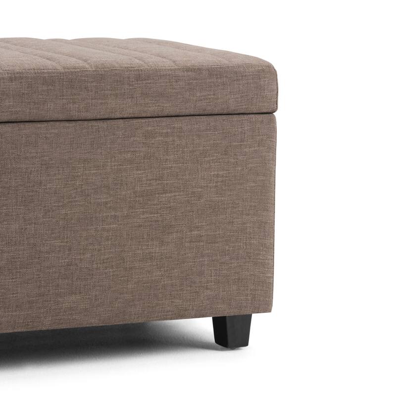 WYNDENHALL Callum 34 inch Wide Contemporary Rectangle Storage Ottoman