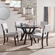 preview thumbnail 1 of 7, SAFAVIEH Couture Luis Round Wood Dining Table - 47.5" W x 47.5" L x 30" H