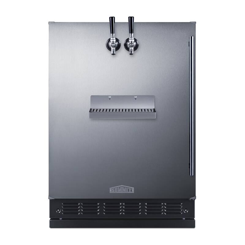 Summit SBCFRTPLHD 24" Wide 5.3 Cu. Ft. Built-In Double Tap Kegerator - Stainless Steel