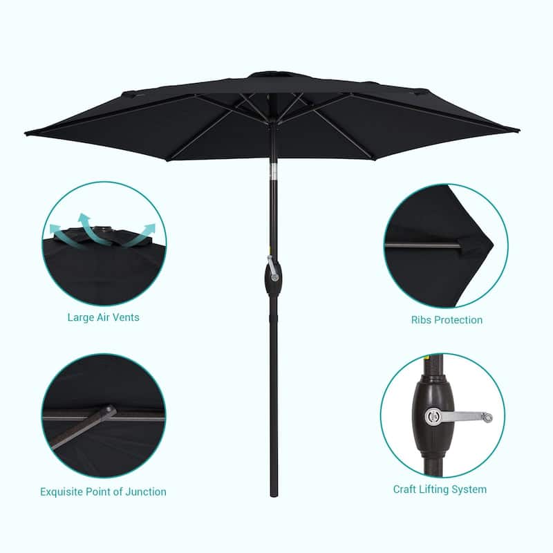Bonosuki 7.5-foot Waterproof Sunshade Canopy Patio Umbrella