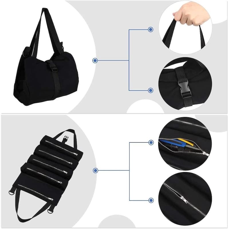 Multi-Purpose Super Roll Tool Roll Up Bag