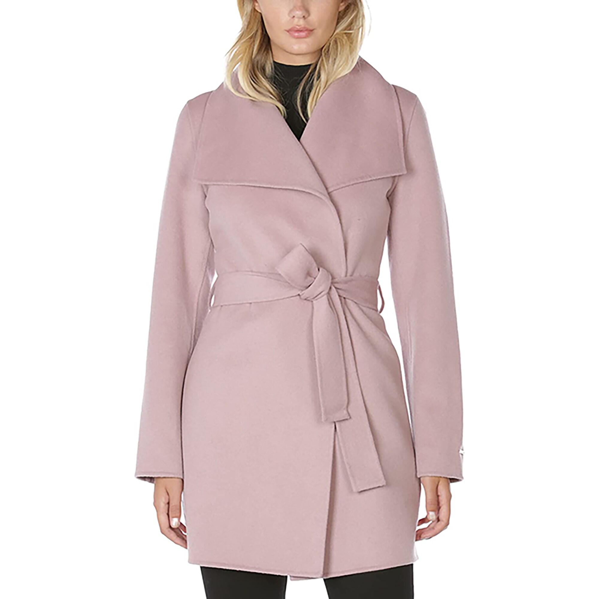 pink belted jacket