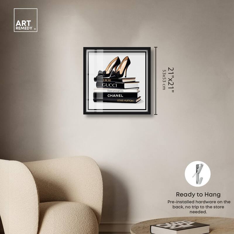 Ink Books and Heels Shadowbox by Art Remedy