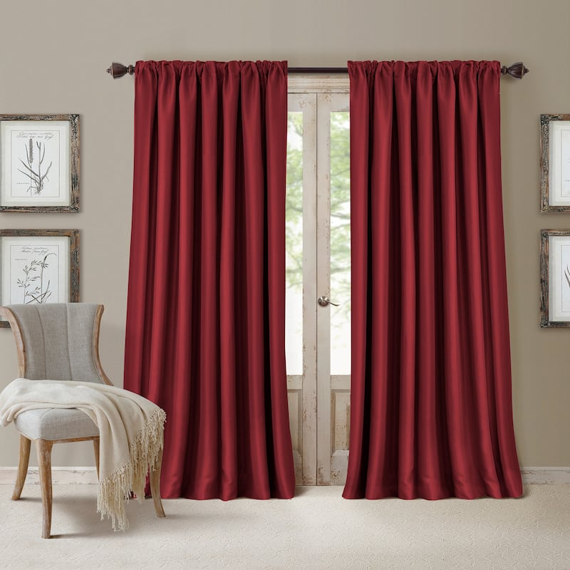 All Seasons Blackout Window Curtain (Single Panel) - 52"x108" - Rouge