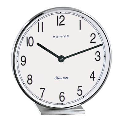 Metal Framed Numeral Wall Clock - 8" - Brass and Nickel Finish