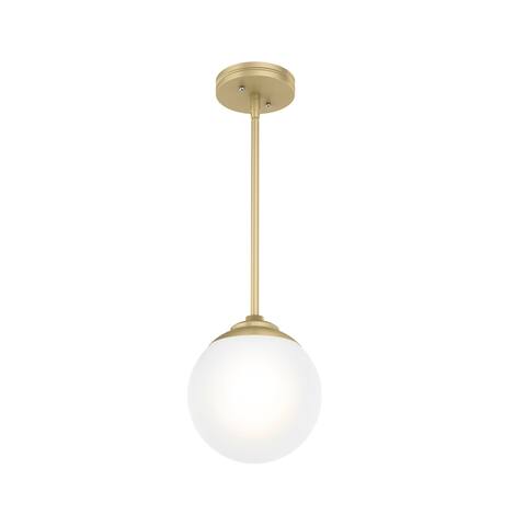 Hunter Hepburn 1 Light Pendant, Kitchen Island, Globe, Mid-Century Modern