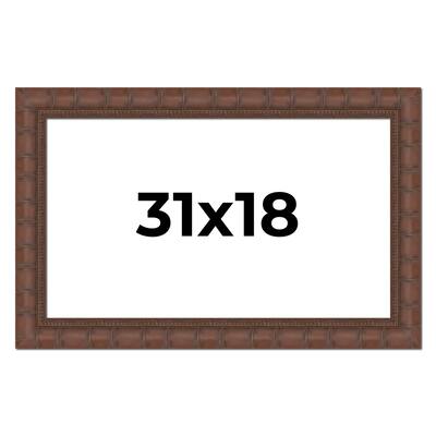 31x18 Frame Pewter Solid Wood Picture Frame Width 1.625 Inches | Interior Frame Depth 0.6875 Inches