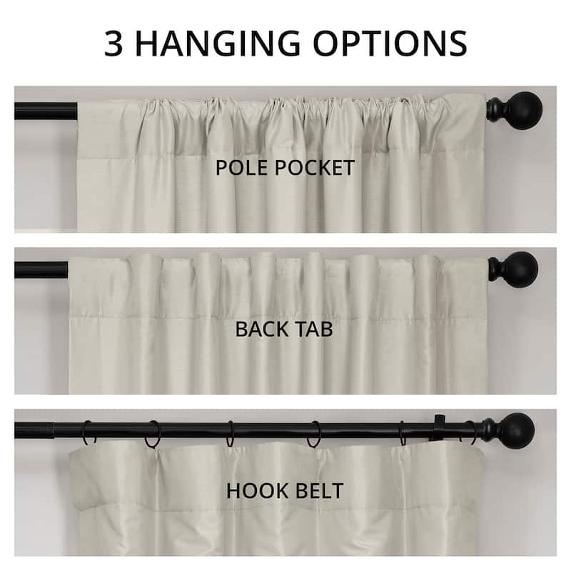 Exclusive Fabrics Textured Faux Dupioni Silk Thermal Blackout Curtains (1 Panel)