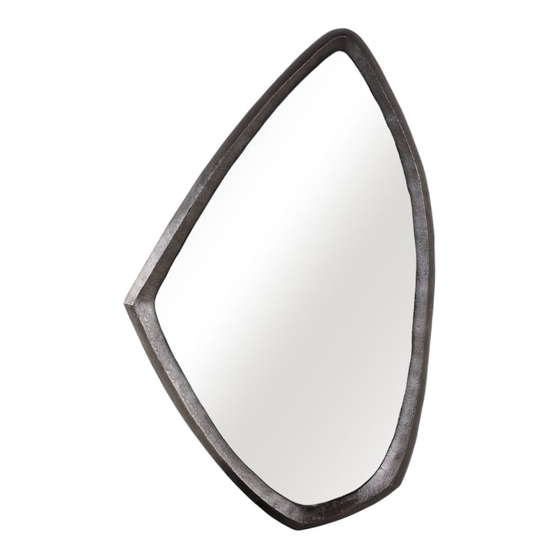 Metal Aluminum Wall Mirror Sculptural Modern Edge - 35" Bronze - 21.25" x 1" x 34.5"