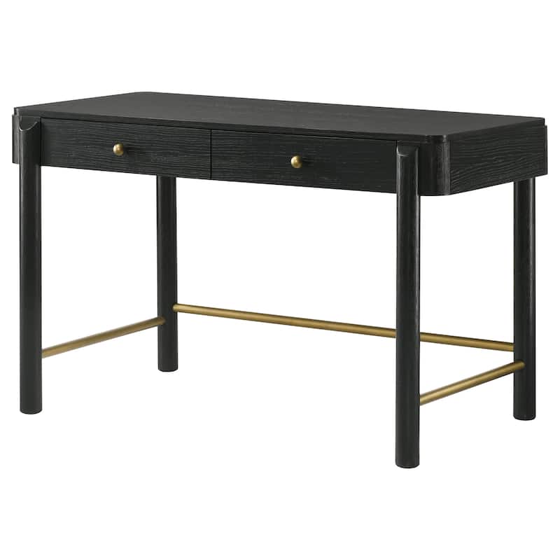 Arini 2-drawer Vanity Desk Makeup Table Black - 48.00" X 26.25" X30.00"