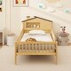 preview thumbnail 12 of 20, Twin Montessori Bed for Kids with House-Style Headboard and Storage Shelf