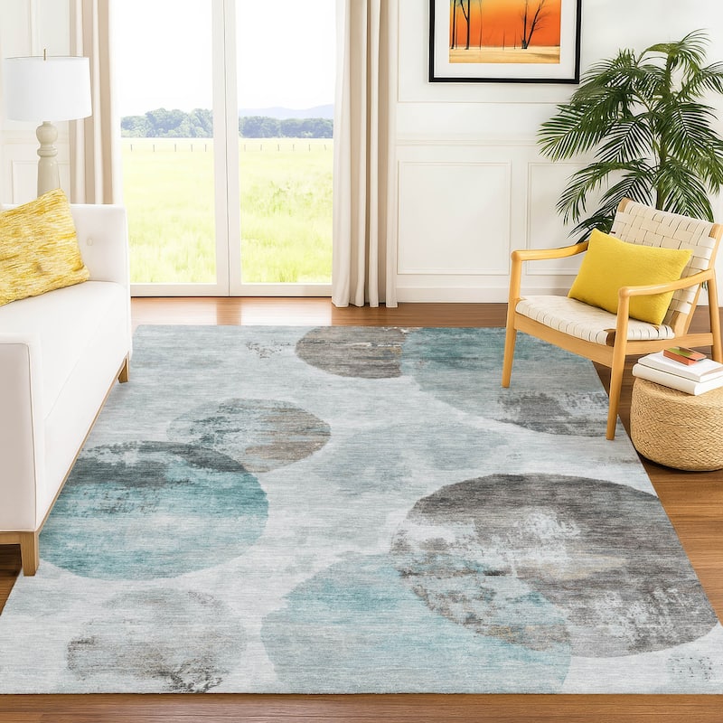 Machine Washable Indoor/ Outdoor Contemporary Micha Chantille Rug