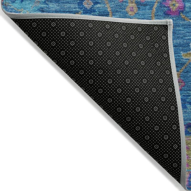 Machine Washable Indoor/Outdoor Boho Traditional Chantille Rug