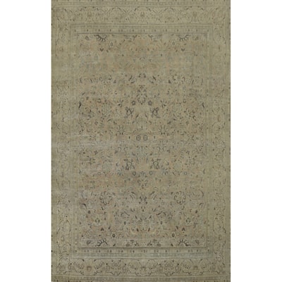 Hand Knotted Oriental 100% Wool Carpet Traditional Floral Oranges & Rust Kashan Area Rug - 11' 6'' X 8' 5''