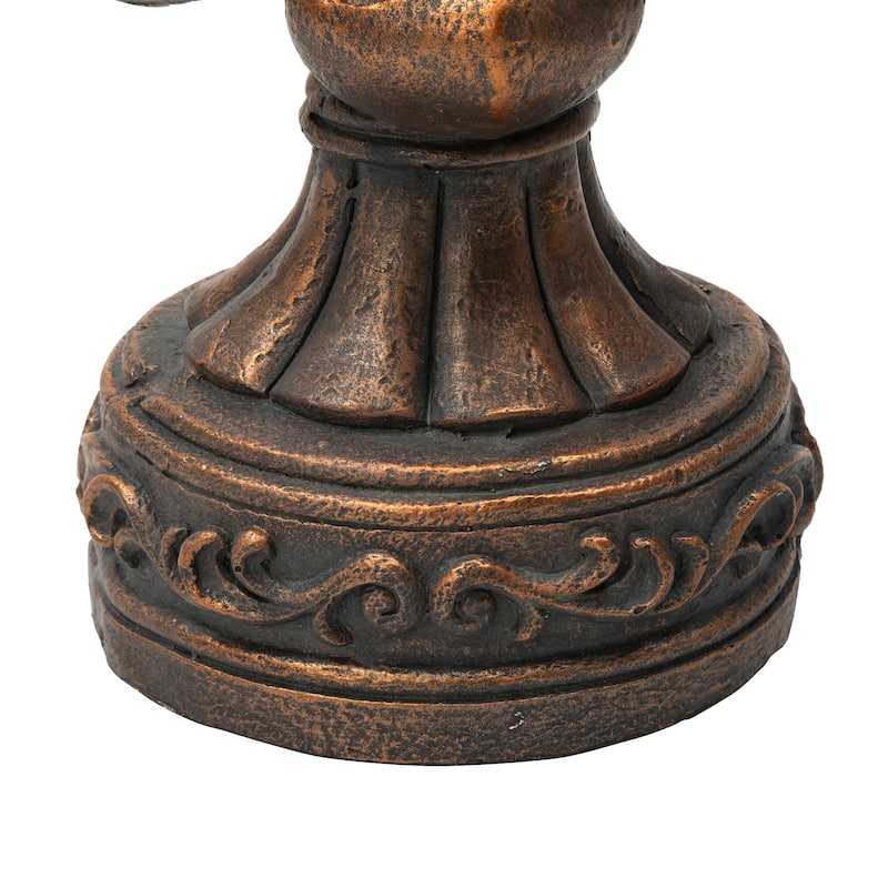 MgO Bronze French Holiness Fleur De Lis LYS Garden Statue Coastal Sculpture by Glitzhome