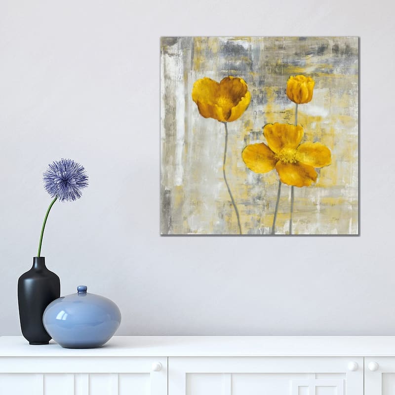 iCanvas "Yellow Flowers II" by Carol Black Canvas Print - 18x18x1.5