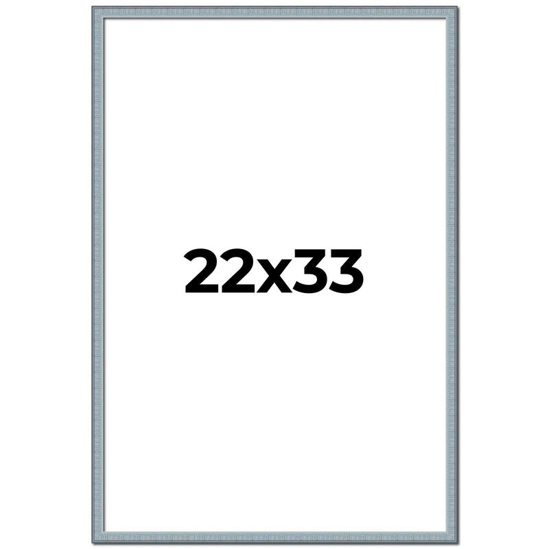 22x33 Frame Rustic Sky Blue Solid Wood Picture Frame | 0.75 Inch