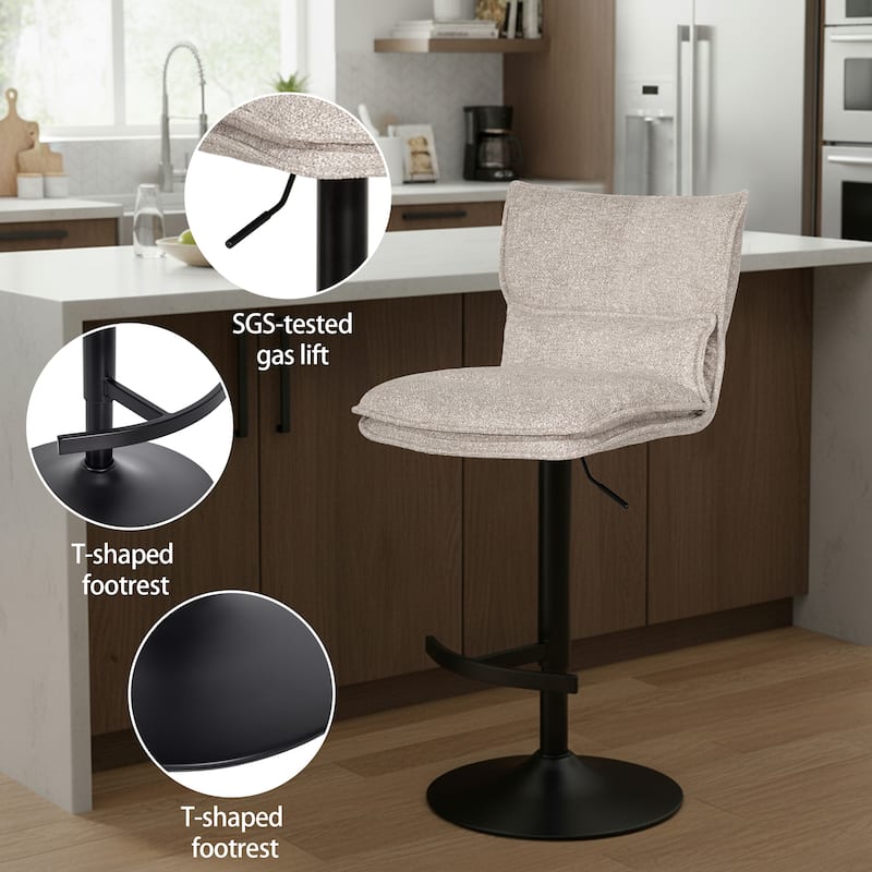 Swivel Adjustable Height with Armless Bar Stools
