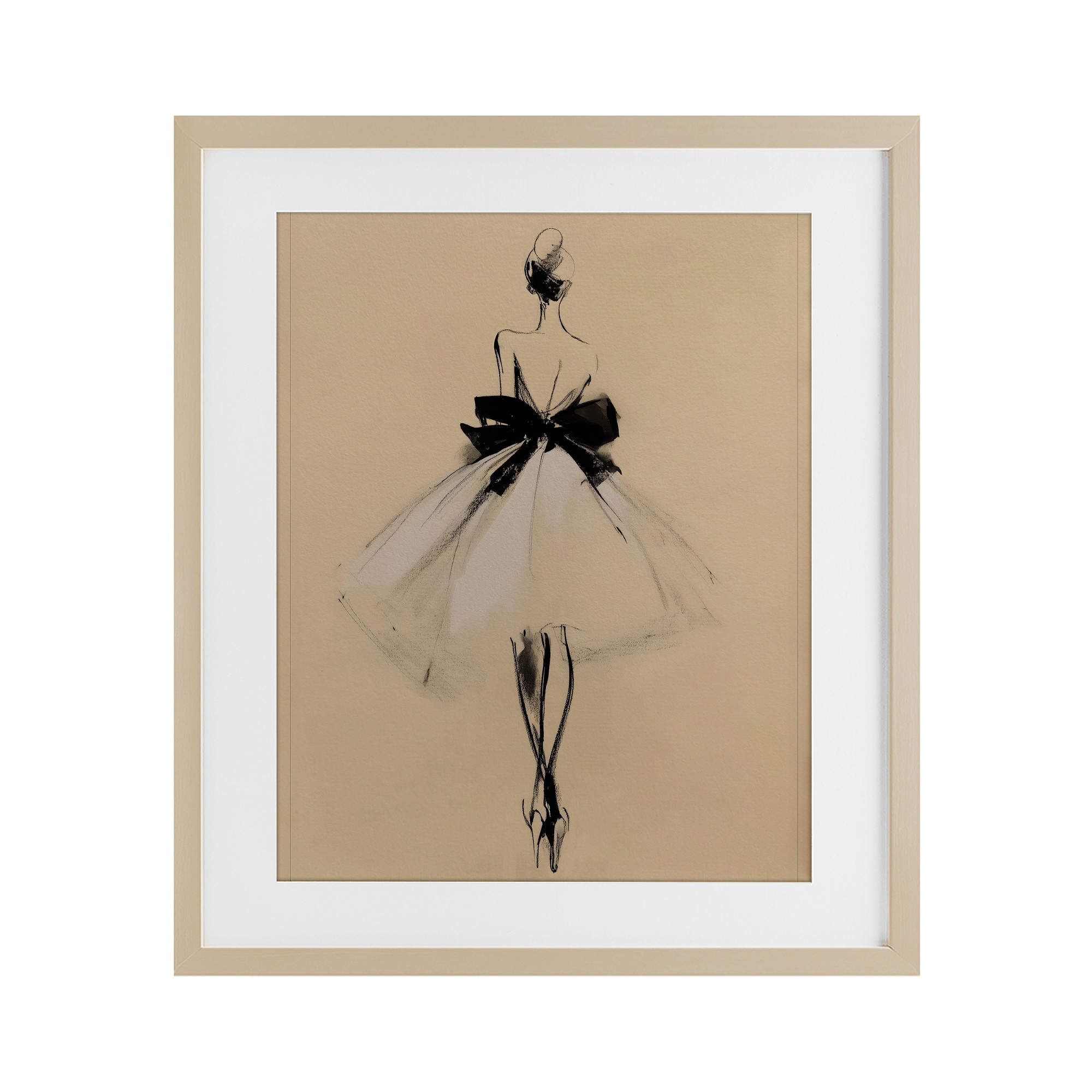 Stupell Back With Ribbon Gown Under Glass Framed Design By Svetlana Aleynikova