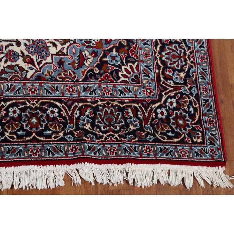 Traditional Mashad Turkish Area Rug Floral Red Machine Made Carpet - 6'3" x 9'6"