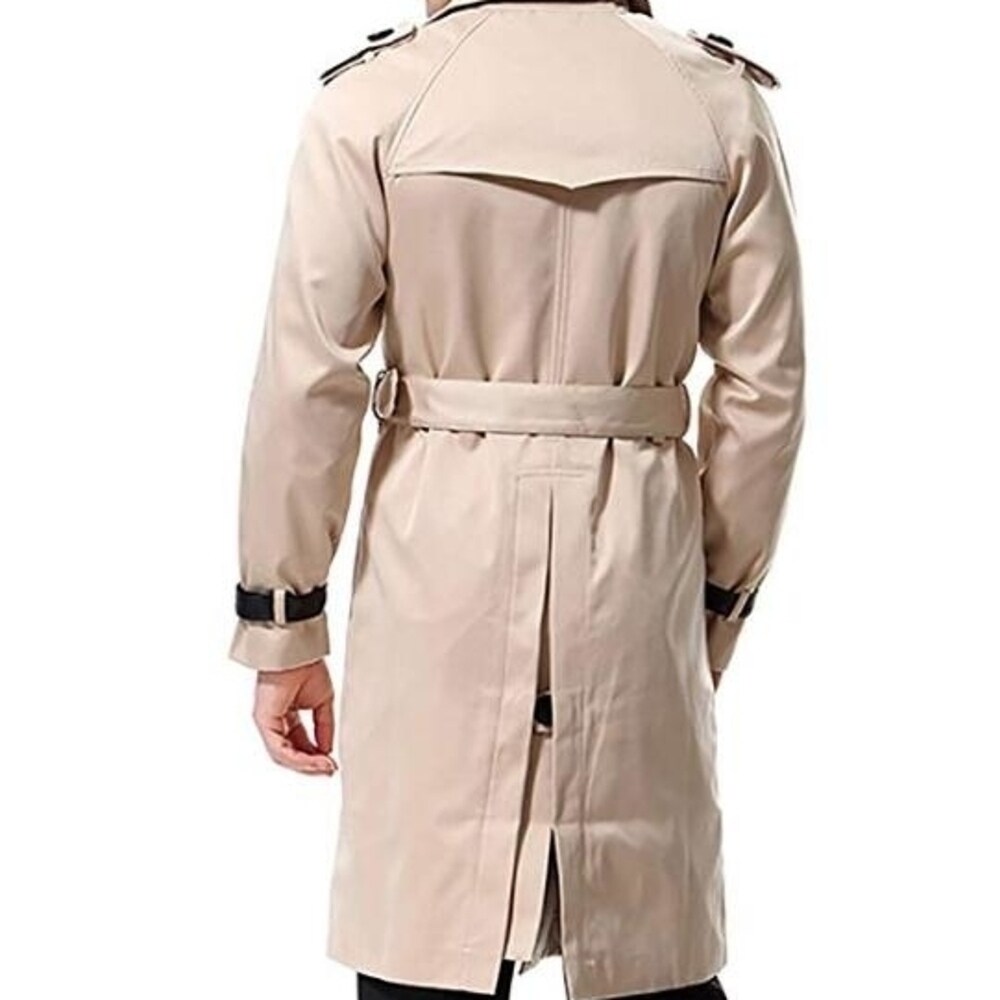 Mens Casual Coats Clearance Toamen Autumn Winter Warm Zipper Slim Long Hooded Trench Jacket Cardigan Outwear Blouse