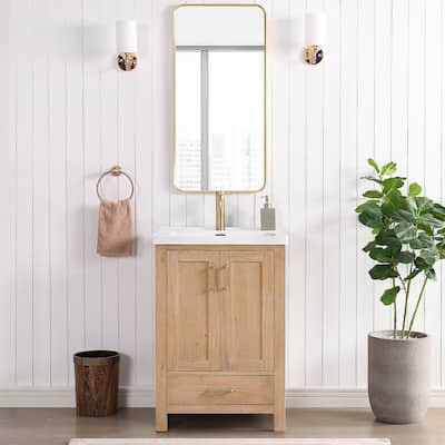 Gela Single Bath Vanity with Ceramic Basin Top without Mirror