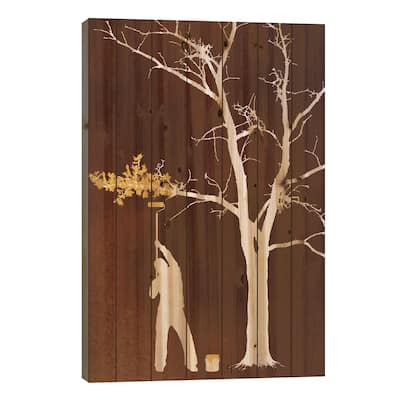 Relief Painting Print On Wood by Rob Dobi - Multi-Color