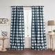 preview thumbnail 4 of 27, The Gray Barn Holly Buffalo Check Blackout Window Single Curtain Panel 52"x84" - Indigo