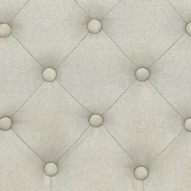 Adeco Linen Fabric Standard Ottoman Bench Square Cube Foot Rest Stool