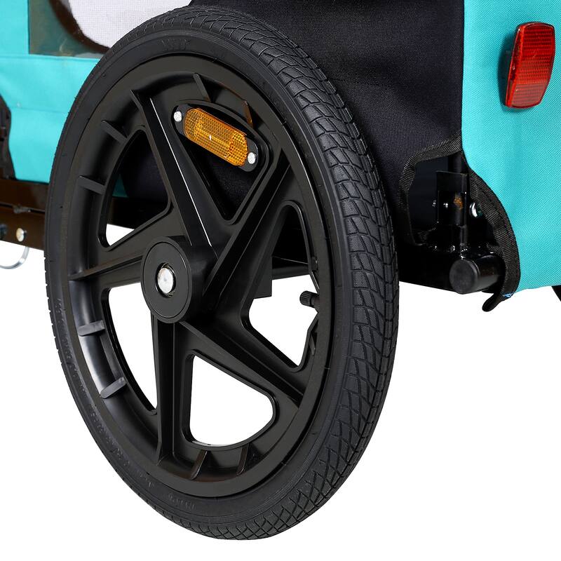 Pet Bike Trailer Dog Cart for Bicycle for Small and Medium Pets, Easy Folding Cart Frame, Quick Release Wheel, Non-Slip Floor