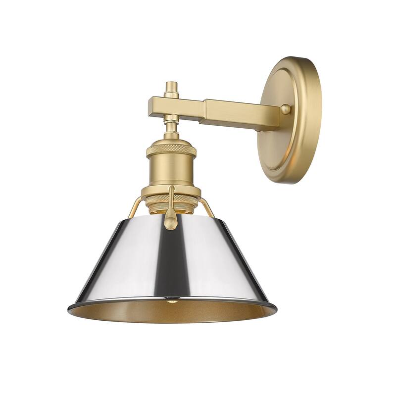 Orwell 1-Light Bath Vanity in Brushed Champagne Bronze with Chrome - Gold